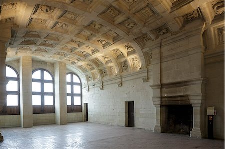 The interior of Chateau de Chambord, UNESCO World Heritage Site, Loire Valley, Loir et Cher, Centre, France, Europe Stockbilder - Lizenzpflichtiges, Bildnummer: 841-09055711