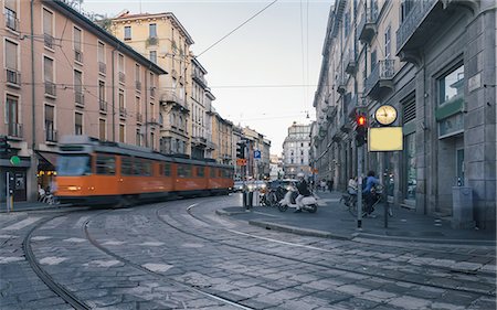 Trams in Milan, Lombardy, Italy, Europe Stock Photo - Rights-Managed, Code: 841-09059903