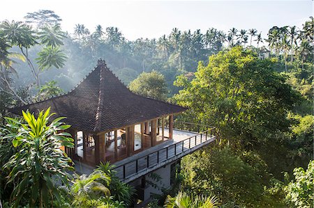simsearch:841-05846469,k - Beautiful pavillion overlooking a valley, Kamandalu Ubud resort, Ubud, Bali, Indonesia, Southeast Asia, Asia Foto de stock - Con derechos protegidos, Código: 841-09085928