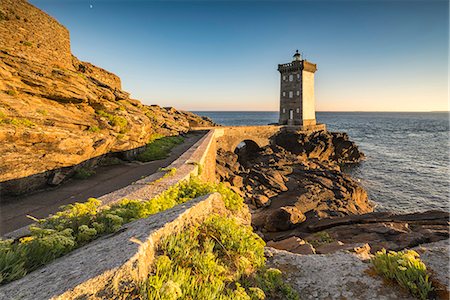 faro - Kermorvan lighthouse, Le Conquet, Finistere, Brittany, France, Europe Foto de stock - Con derechos protegidos, Código: 841-09086183