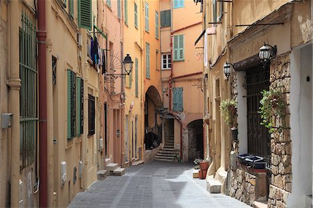 provenza - Old Town, Menton, Alpes Maritimes, Cote d'Azur, French Riviera, Provence, France, Europe Foto de stock - Con derechos protegidos, Código: 841-09086539