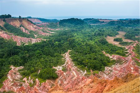 Erosion created the Grand Canyon of the Congo, Diosso Gorge, Pointe-Noire, Republic of the Congo, Africa Photographie de stock - Rights-Managed, Code: 841-09108129