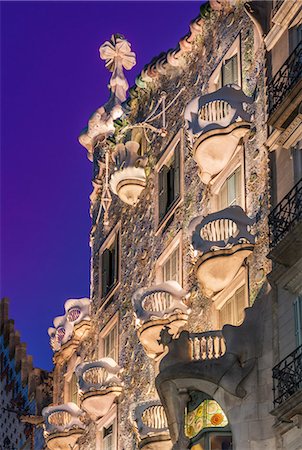 Casa Batllo, UNESCO World Heritage Site, Barcelona, Catalonia, Spain, Europe Stock Photo - Rights-Managed, Code: 841-09108181