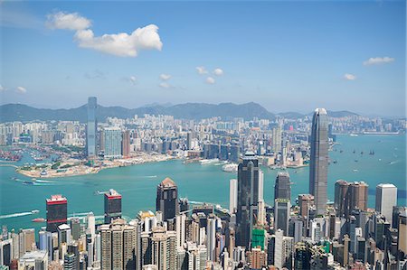 simsearch:841-09119246,k - City skyline, viewed from Victoria Peak, Hong Kong, China, Asia Foto de stock - Con derechos protegidos, Código: 841-09119240