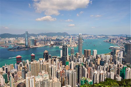 simsearch:6119-08278587,k - City skyline, viewed from Victoria Peak, Hong Kong, China, Asia Foto de stock - Con derechos protegidos, Código: 841-09135258