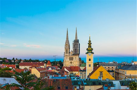 simsearch:841-07204734,k - View of Cathedral of the Assumption of the Blessed Virgin Mary, Zagreb, Croatia, Europe Foto de stock - Con derechos protegidos, Código: 841-09147403