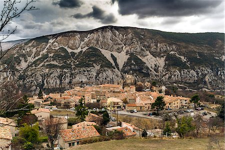 french village - Greolieres, a village in the Maritime Alps (Alpes Maritimes), France, Europe Stock Photo - Rights-Managed, Code: 841-09154993