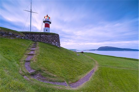 simsearch:6119-09170091,k - Lighthouse at Skansin fortress, Torshavn, Streymoy Island, Faroe Islands, Denmark, Europe Stock Photo - Rights-Managed, Code: 841-09155029