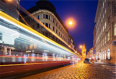 simsearch:841-05960472,k - City tram lights heading towards The Powder Tower, Old Town, Prague, Czech Republic, Europe Stock Photo - Rights-Managed, Code: 841-09155129