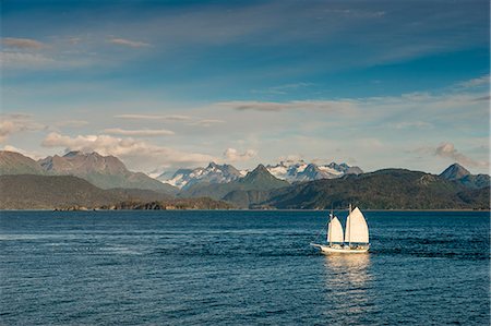 sailing - Scenery, Homer, Harding Icefield, Kachemak Bay, Kenai Fjords National Park, Alaska, United States of America, North America Stock Photo - Rights-Managed, Code: 841-09155262