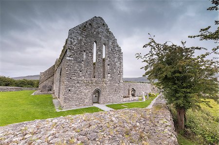 Corcomroe Abbey, The Burren, County Clare, Munster, Republic of Ireland, Europe Stock Photo - Rights-Managed, Code: 841-09163035