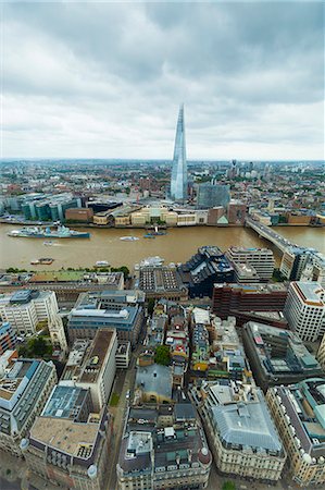 View of the River Thames and The Shard from the Sky Garden at the Walkie Talkie (20 Fenchurch Street), City of London, London, England, United Kingdom, Europe Stock Photo - Rights-Managed, Code: 841-09163104