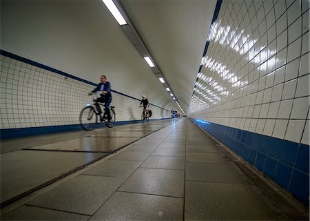 Pedestrian Tunnel of St. Anna under the River Scheldt, Antwerp, Belgium, Europe Photographie de stock - Rights-Managed, Code: 841-09163167