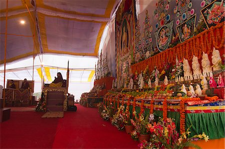 Buddhist monks of the Great Sakya Monlam prayer meeting at Buddha's birthplace, Lumbini, Nepal, Asia Stock Photo - Rights-Managed, Code: 841-09163175