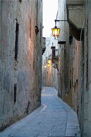 Street in Mdina (The Silent City), Malta, Europe Fotografie stock - Rights-Managed, Codice: 841-09163287