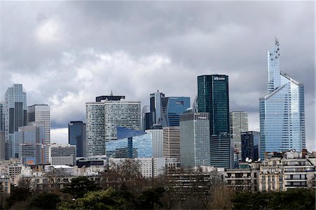 paris architecture nobody - Skyline of La Defense business district, Paris, France, Europe Foto de stock - Con derechos protegidos, Código: 841-09163309