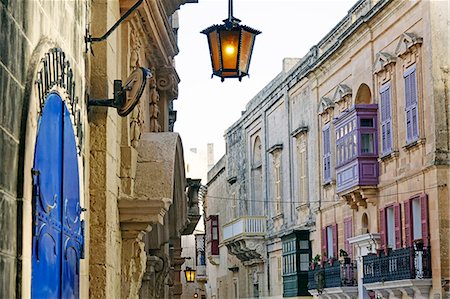 Street in Mdina (The Silent City), Malta, Europe Fotografie stock - Rights-Managed, Codice: 841-09163300