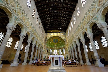 ravena - Basilica of Sant'Apollinare in Classe, UNESCO World Heritage Site, Ravenna, Emilia-Romagna, Italy, Europe Foto de stock - Direito Controlado, Número: 841-09163397