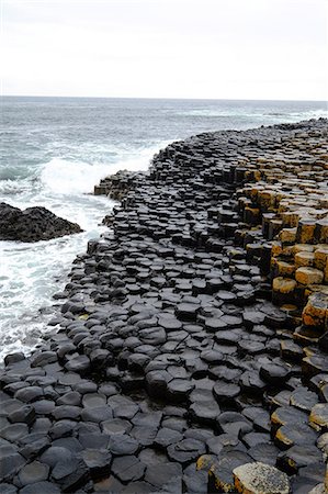 Giant's Causeway, UNESCO World Heritage Site, Bushmills, County Antrim, on the north coast of Northern Ireland, Ulster, Northern Ireland, United Kingdom, Europe Photographie de stock - Rights-Managed, Code: 841-09163424