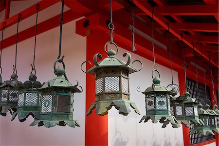 Bronze lanterns at Kasuga Grand shrine (Kasuga-taisha), UNESCO World Heritage Site, Nara Park, Nara, Honshu, Japan, Asia Stock Photo - Rights-Managed, Code: 841-09163566