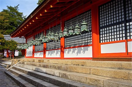 Bronze lanterns at Kasuga Grand shrine (Kasuga-taisha), UNESCO World Heritage Site, Nara Park, Honshu, Japan, Asia Stock Photo - Rights-Managed, Code: 841-09163569