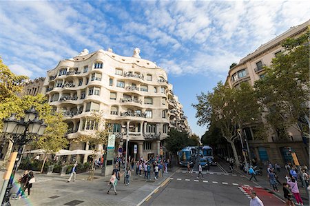 simsearch:841-09174564,k - Casa Mila (La Pedrera), UNESCO World Heritage Site, Barcelona, Catalonia, Spain, Europe Foto de stock - Con derechos protegidos, Código: 841-09174570