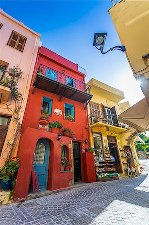 Colourful buildings, Crete, Greek Islands, Greece, Europe Stock Photo - Rights-Managed, Code: 841-09174719