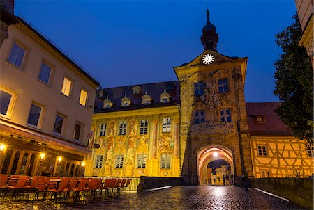 The old town hall of Bamberg, UNESCO World Heritage Site, Upper Franconia, Bavaria, Germany, Europe Foto de stock - Con derechos protegidos, Código: 841-09174745