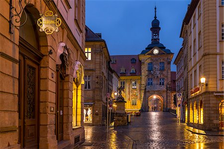 The old town hall of Bamberg, UNESCO World Heritage Site, Upper Franconia, Bavaria, Germany, Europe Foto de stock - Con derechos protegidos, Código: 841-09174746