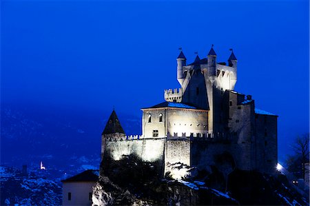 St. Pierre Castle, Aosta Valley, Italy, Europe Fotografie stock - Rights-Managed, Codice: 841-09174829