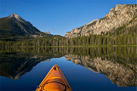 Pettit Lake while kayaking, Sawtooth National Recreation Area, Idaho, United States of America, North America Stock Photo - Rights-Managed, Code: 841-09174844