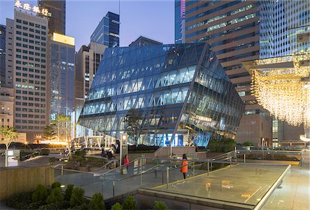 simsearch:6119-08420402,k - The Forum Building in Exchange Square at dusk, Central, Hong Kong Island, Hong Kong, China, Asia Stock Photo - Rights-Managed, Code: 841-09174880