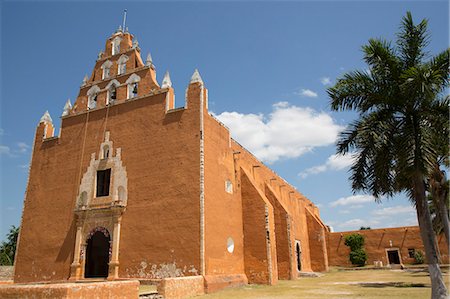 famous churches in usa - Church of the Virgen de la Asuncion, formerly a convent, 1612, Mama, Route of the Convents, Yucatan, Mexico, North America Stock Photo - Rights-Managed, Code: 841-09174893