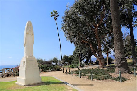 famous place in california - Art Deco Saint Monica statue, Palisades Park, Santa Monica, Los Angeles, California, United States of America, North America Stock Photo - Rights-Managed, Code: 841-09174953