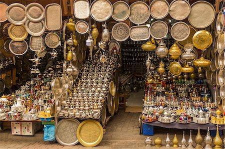 Colourful souvenirs for sale in the Market At Rahba Qedima, Marrakesh (Marrakech), Morocco, North Africa, Africa Stock Photo - Rights-Managed, Code: 841-09174982