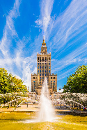 palace of culture and science - Palace of Culture and Science, City Centre, Warsaw, Poland, Europe Stock Photo - Rights-Managed, Code: 841-09183548