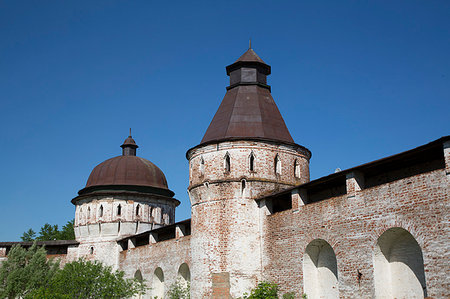 Towers and Walls, Boris and Gleb Monastery, Borisoglebsky, Golden Ring, Yaroslavl Oblast, Russia, Europe Stock Photo - Rights-Managed, Code: 841-09183772