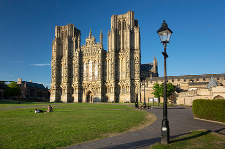 somerset famous building - West Front, Wells Cathedral, Wells, Somerset, England, United Kingdom, Europe Stock Photo - Rights-Managed, Code: 841-09194468