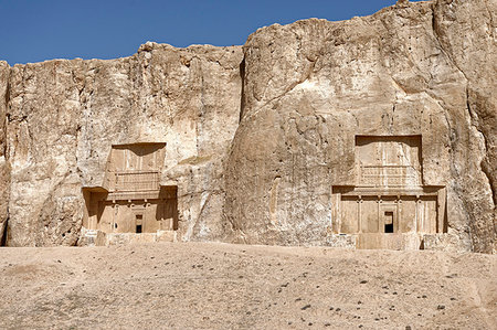 simsearch:841-09194538,k - The tombs of Achaemenid kings at the historical Naqsh-e Rostam necropolis, Persepolis area, Iran, Middle East Foto de stock - Con derechos protegidos, Código: 841-09194517