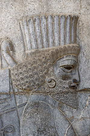 simsearch:841-09194538,k - Bas relief of a Persian soldier, the monumental stairs of the Apadana, Persepolis, Iran, Middle East Foto de stock - Con derechos protegidos, Código: 841-09194529
