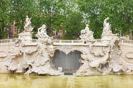 Neptune Fountain, Turin, Piedmont, Italy, Europe Foto de stock - Direito Controlado, Número: 841-09194587