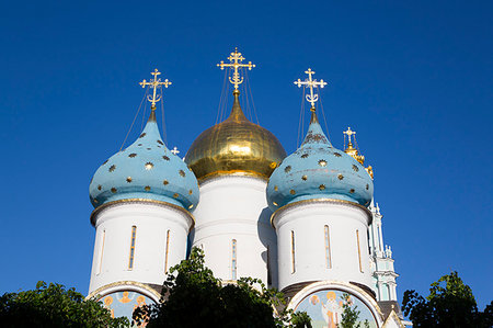 simsearch:841-06448171,k - Holy Dormition Cathedral, The Holy Trinity Saint Sergius Lavra, UNESCO World Heritage Site, Sergiev Posad, Russia, Europe Photographie de stock - Rights-Managed, Code: 841-09194753