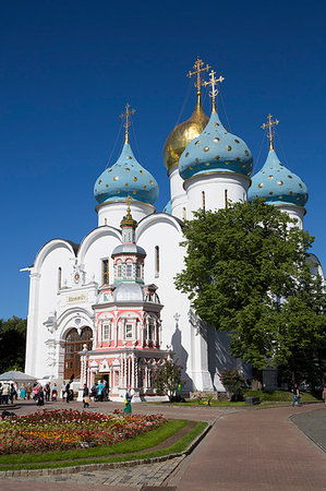 simsearch:6119-09182917,k - Holy Dormition Cathedral, The Holy Trinity Saint Sergius Lavra, UNESCO World Heritage Site, Sergiev Posad, Russia, Europe Photographie de stock - Rights-Managed, Code: 841-09194764