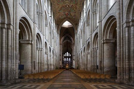 ely - The nave of Ely Cathedral in Ely, Cambridgeshire, England, United Kingdom, Europe Foto de stock - Direito Controlado, Número: 841-09194816