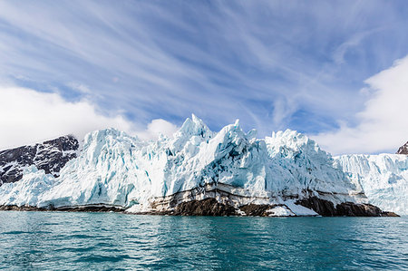 Monacobreen (Monaco Glacier) on the northeastern side of the island of Spitsbergen, Svalbard, Arctic, Norway, Europe Stock Photo - Rights-Managed, Code: 841-09204006