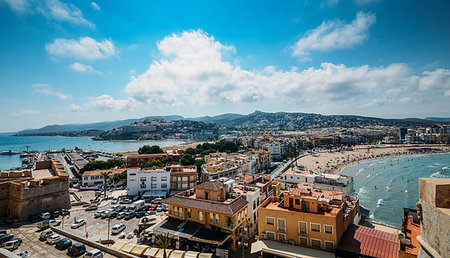 View from castle, Peniscola, Castellon, Spain, Europe Photographie de stock - Rights-Managed, Code: 841-09204111