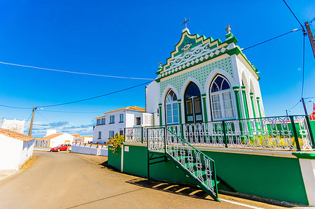 Colorful buildings in the little town called Sao Mateus village around Terceira Island, Azores, Portugal, Atlantic, Europe Stock Photo - Rights-Managed, Code: 841-09204924