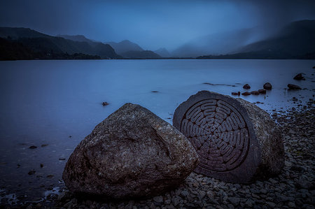 National Trust Centenary Stone, Derwent Water, Lake District National Park, UNESCO World Heritage Site, Cumbria, England, United Kingdom, Europe Stock Photo - Rights-Managed, Code: 841-09204923