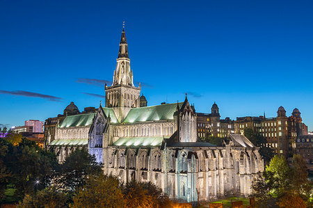 simsearch:6119-09228809,k - Glasgow Cathedral at dusk, Glasgow, Scotland, United Kingdom, Europe Photographie de stock - Rights-Managed, Code: 841-09204952