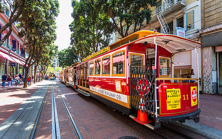 Cable car, San Francisco, California, United States of America, North America Photographie de stock - Rights-Managed, Code: 841-09204979